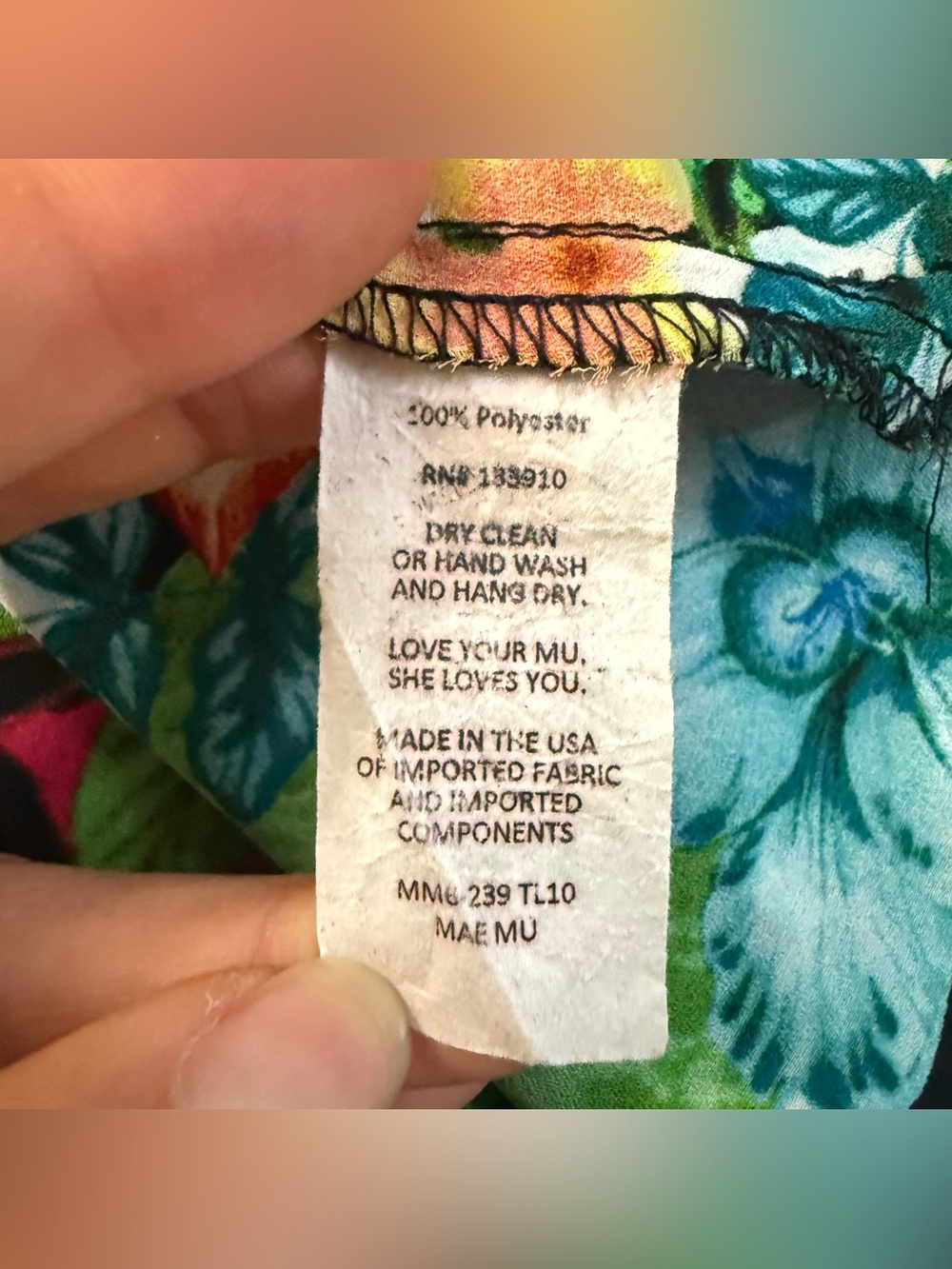 Show Me Your MuMu Black Hawaiian Tropical Floral V Neck dress size M - Picture 10 of 10